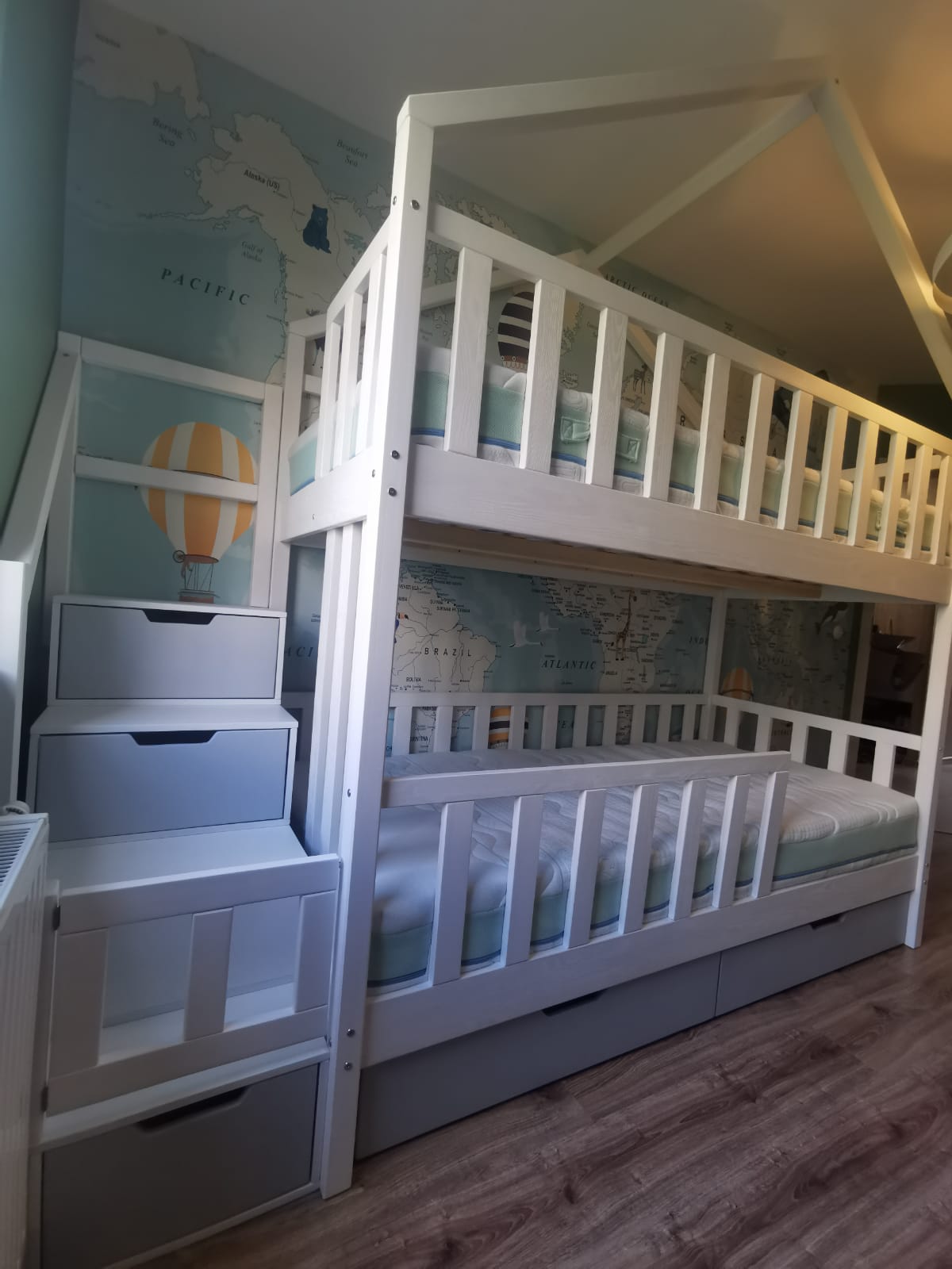 Łóżko piętrowe ze schodami producent Łóżek piętrowych dla dzieci