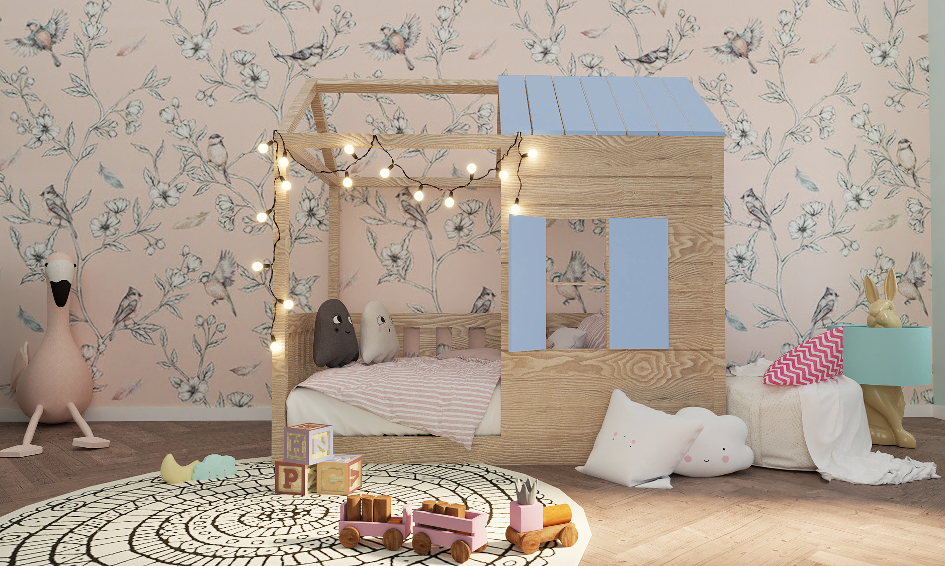 domek niebieski domek niebieski