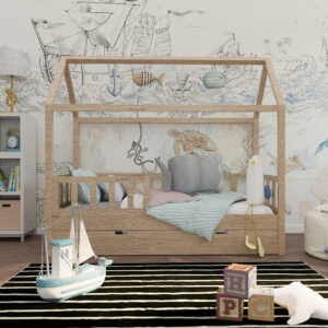 Łóżko domek dla dzieci, producent drewnianych Łóżek dla dzieci