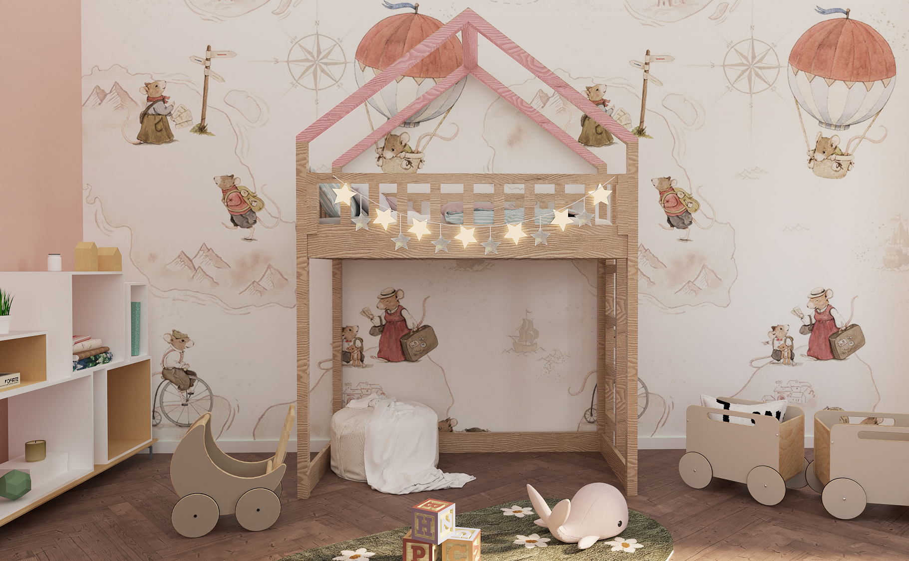 pietrusek drabinka róż puder pietrusek drabinka róż puder