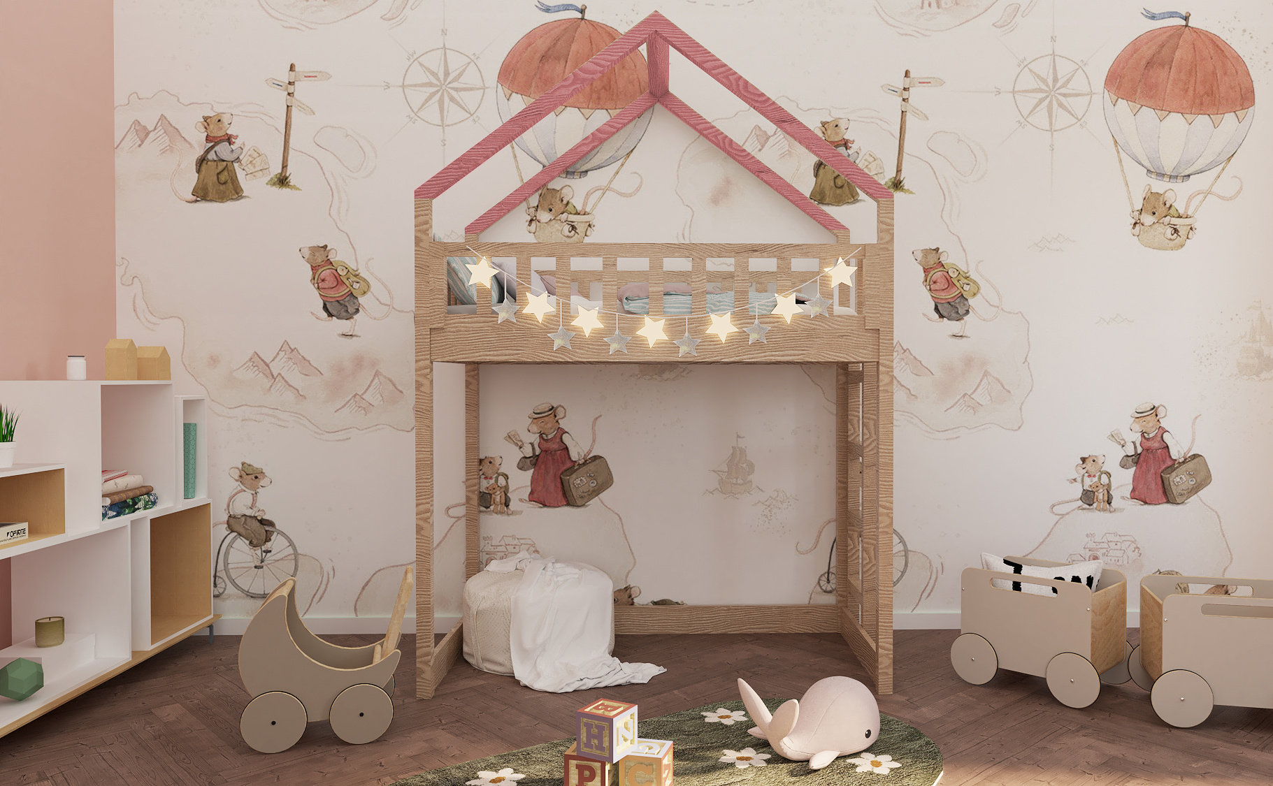 antresola w kształcie domku dla dziecka od producenta