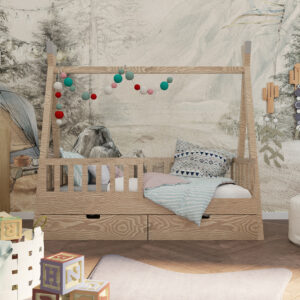 Łóżko drewniane tipi dla dziecka