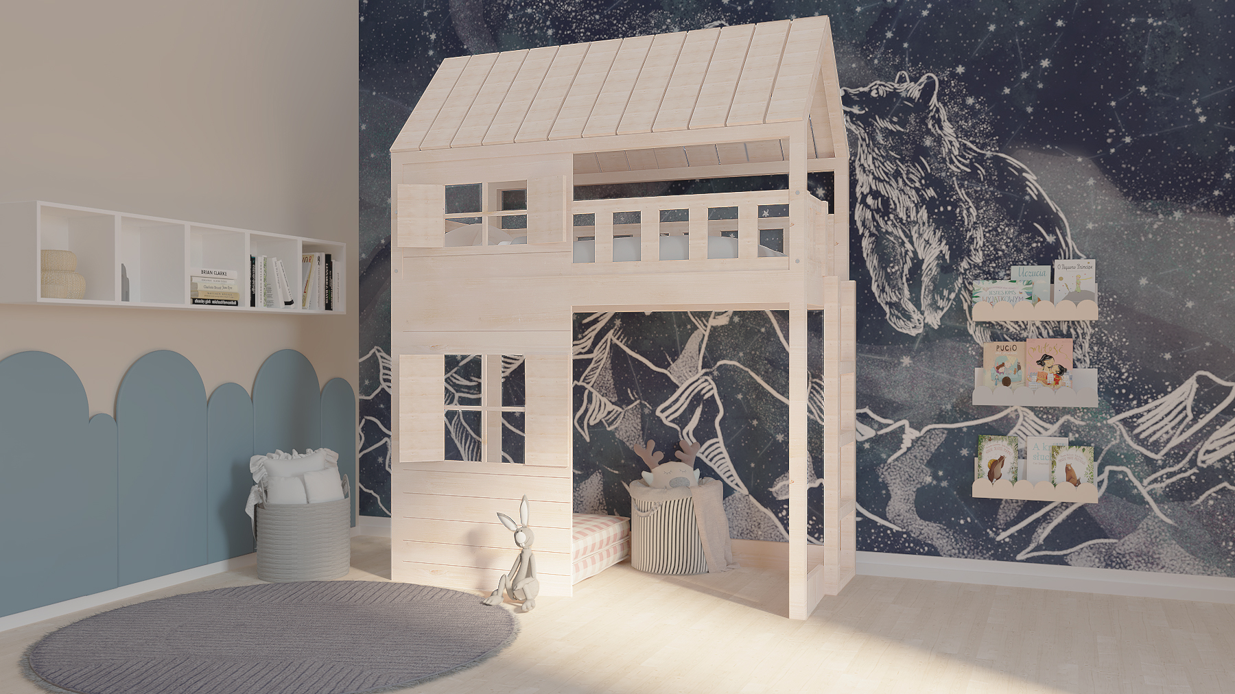 chatynka z antresolą drabinka naturalna chatynka z antresolą drabinka naturalna