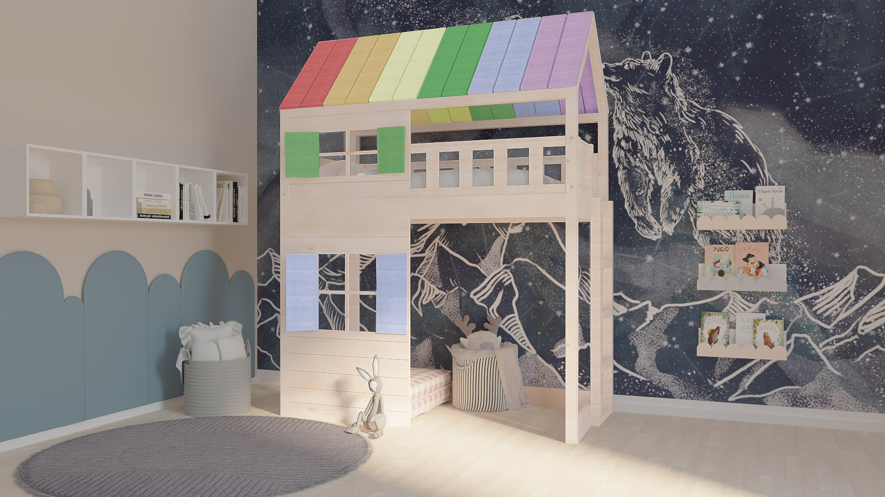 chatynka z drabinką tęcza chatynka z drabinką tęcza