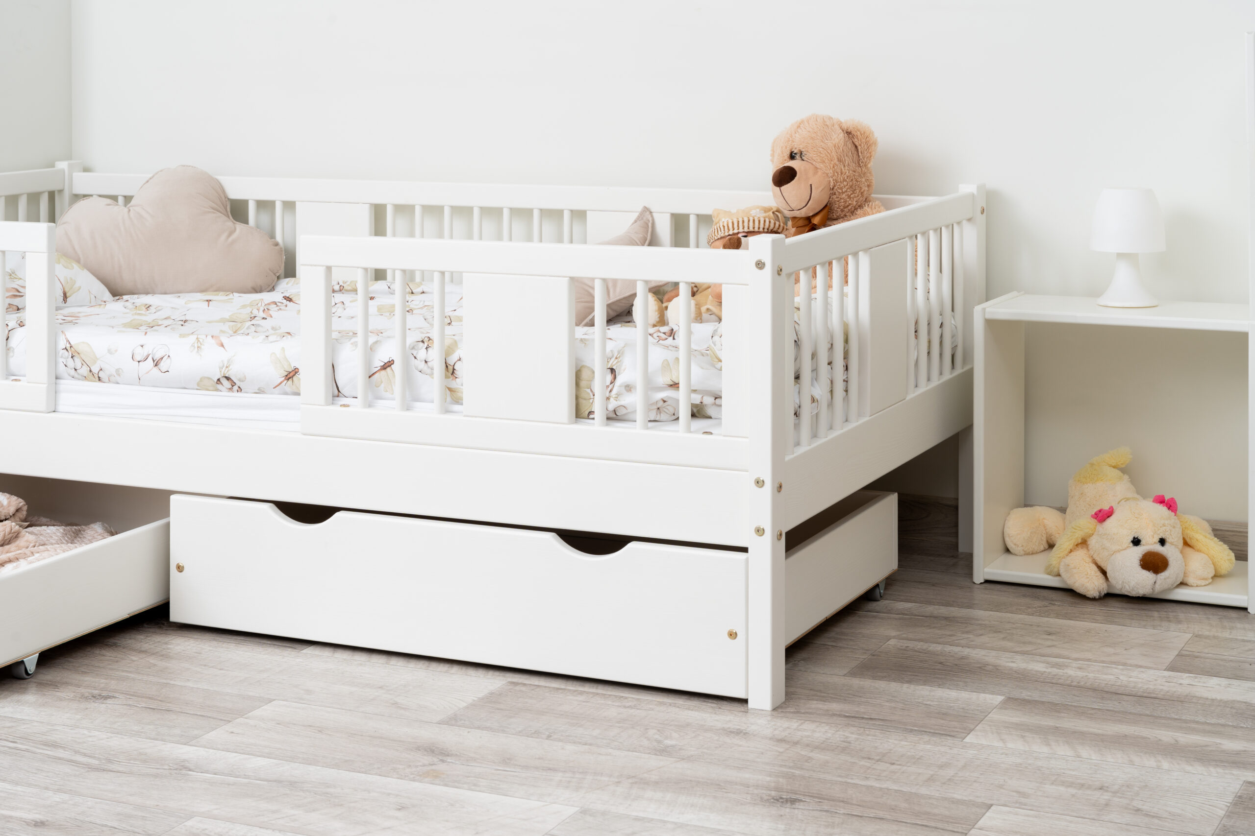 Łóżko dziecięce z szufladami biały (7) Łóżko dziecięce z szufladami biały (7)