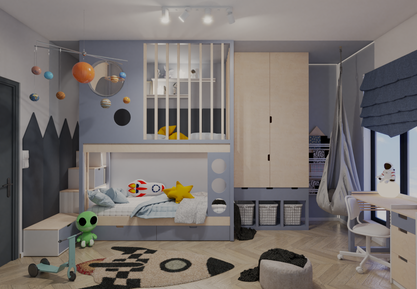 kosmiczny pokój dla dziecka