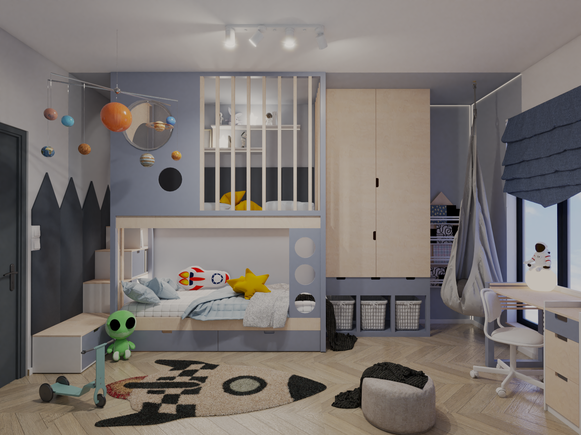 kosmiczny pokój dla dziecka